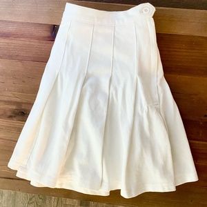 White Pleated Urban Outfitters Mini Skirt